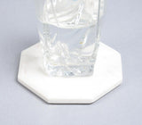 Classic Octagonal White Marble Coasters - Set of 4