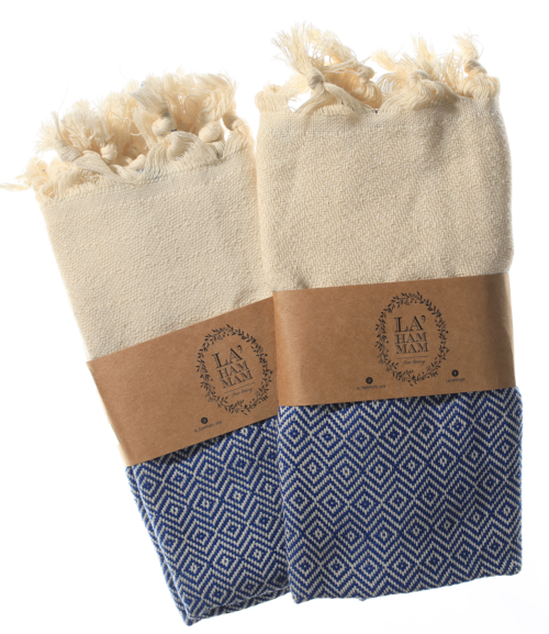 Diamond Turkish Cotton Hand Towel - Set of 2