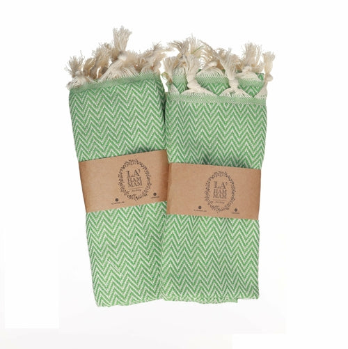 Zigzag Turkish Cotton Hand Towel - Set of 2