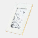 5x7 Marble Jagged Photo Frame With Gold Trim - Camellia House