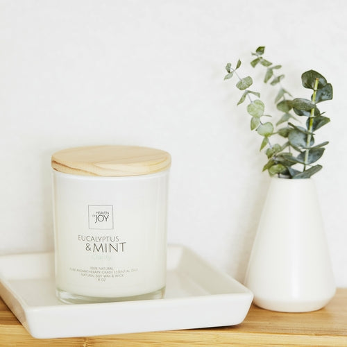 Eucalyptus & Mint Candle 100% Natural - Radiant HomeLiving