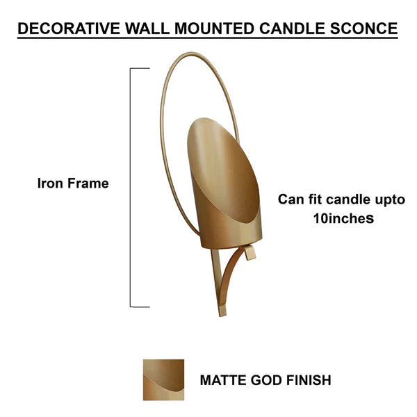 22 Inch Wall Sconce Candle Holder - Set Of 2