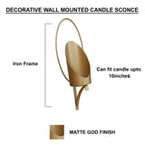 22 Inch Wall Sconce Candle Holder - Set Of 2