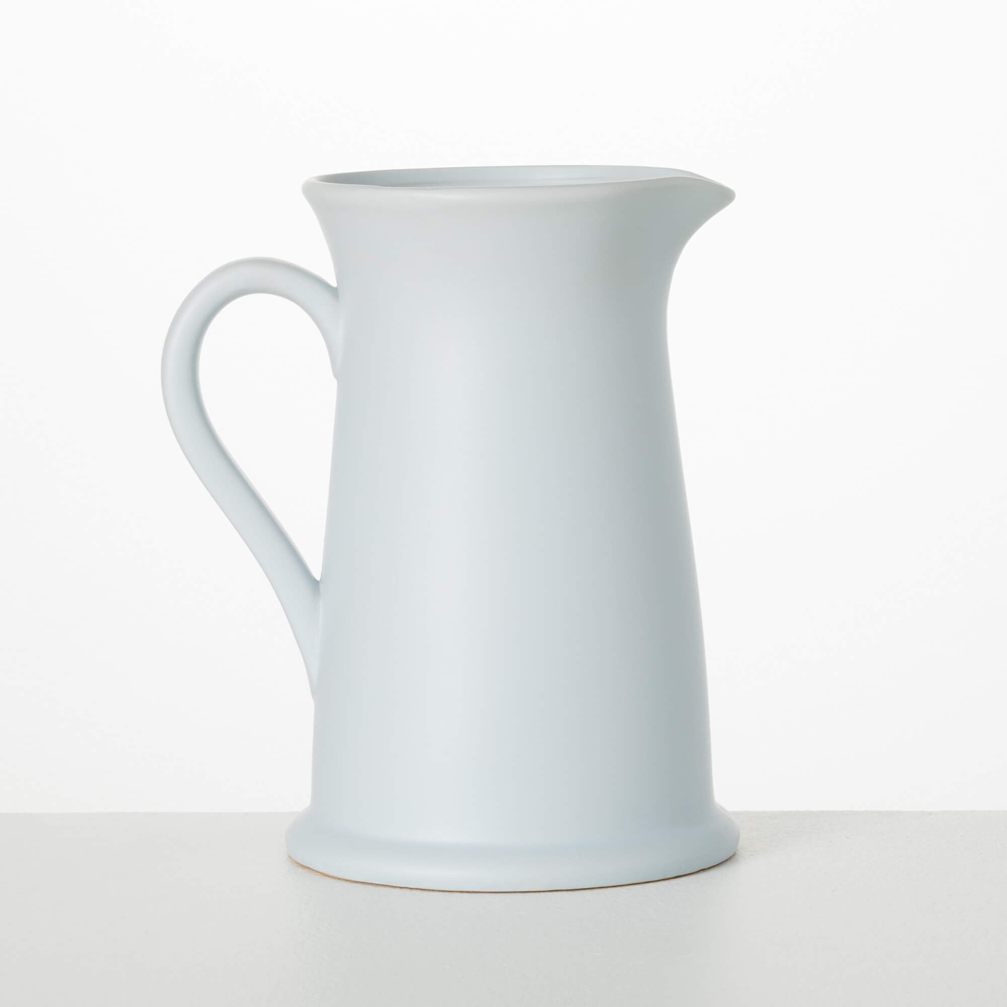 Soft Matte Gray Modern Pitcher - Set of Two - Camellia House