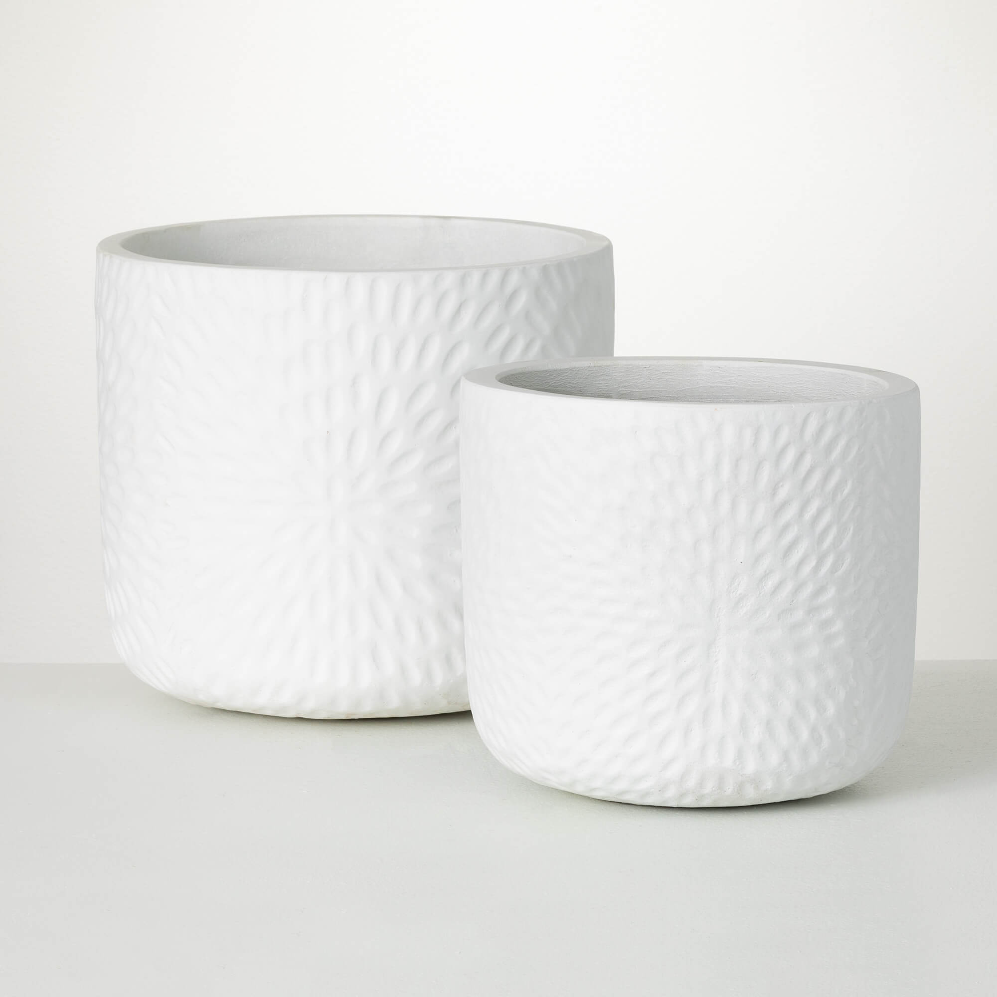 Contempo White Pots - Radiant HomeLiving